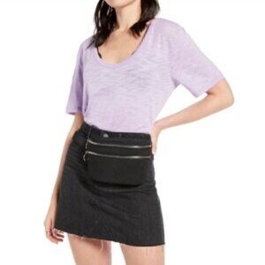 NWT  x Claudia Sulewski U-Neck Tee Purple Betta